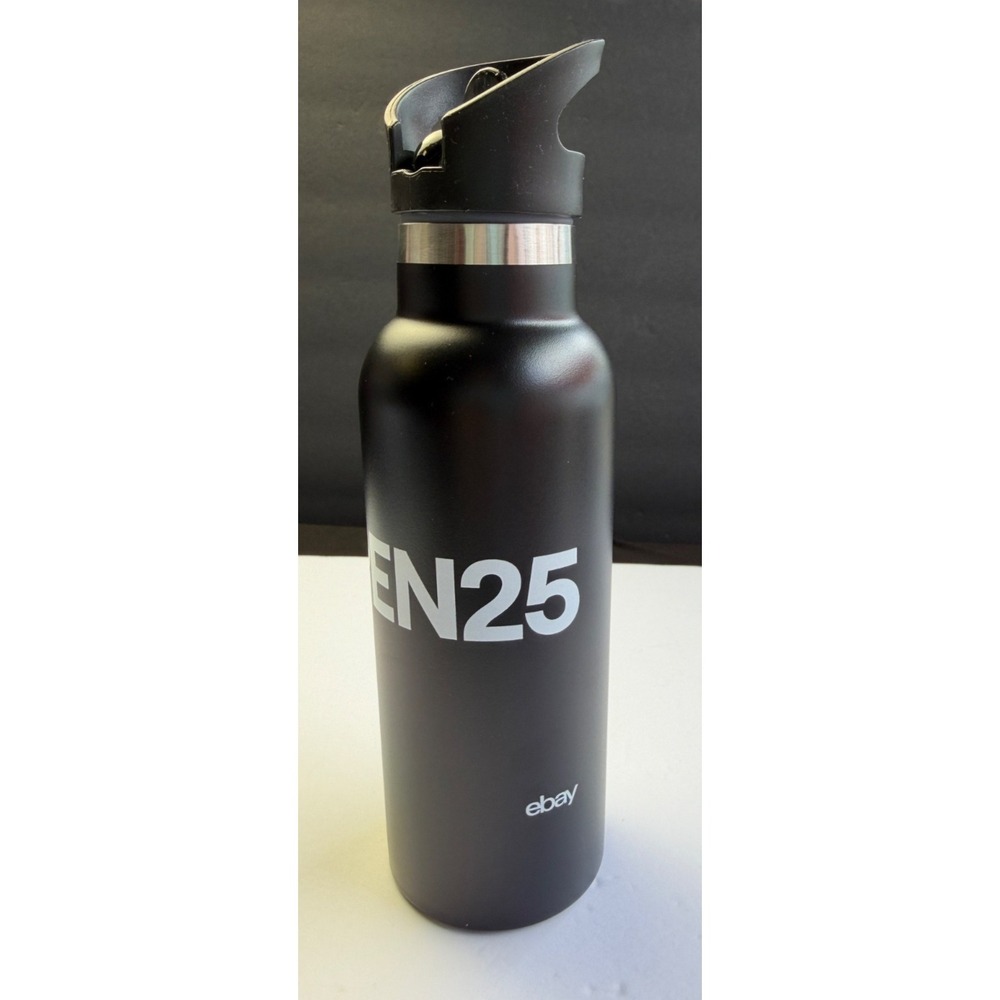 eBay Open 2025 Black Metal‎ Insulated 10" Thermos Bottle New Canvas Tote Bag - Picture 5 of 14